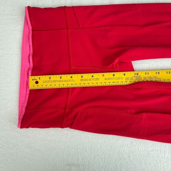 Athleta Revolution Laser Cut 7/8 Stash Pocket Leggings Powervita Red XS - Picture 13 of 15